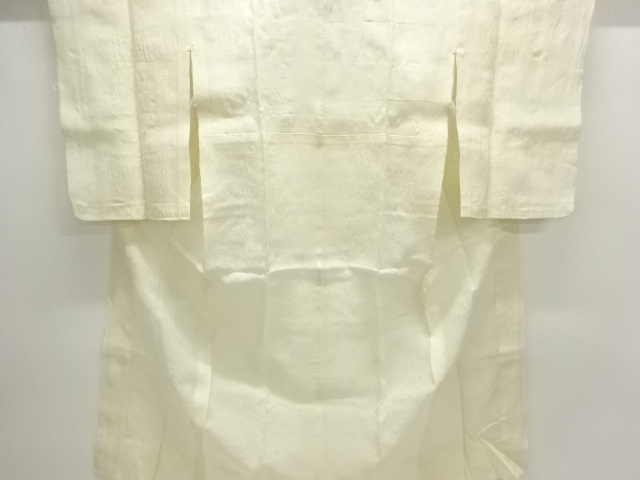 アンティーク　本麻透かし織　波模様長襦袢